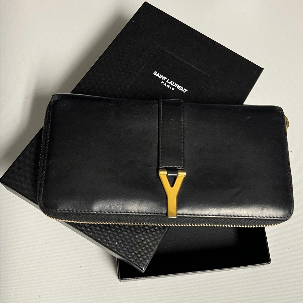 YSL long zippy wallet